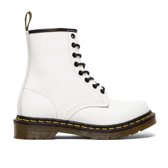 Dr. Martens 1460 Smooth Leather Lace Up Boots White Women's Size 8 - Picture 2 of 11